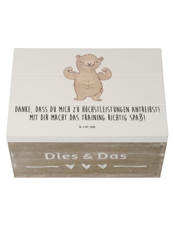 Mr. & Mrs. Panda Aufbewahrungsbox Motivierender Fitness-Trainer ... in Weiß