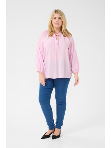 KAFFE curve Langarm-Bluse KClinna in Lilac Snow
