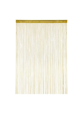 relaxdays 5 x Fadenvorhang "Glitzer" in Gold - 145 x 245 cm