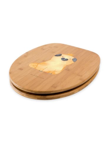 Mr. & Mrs. Panda Motiv WC Sitz Mops Krone ohne Spruch in Braun
