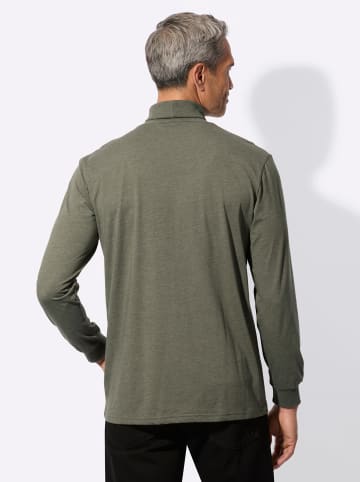 Sieh an! Rollkragen-Shirt in khaki-meliert