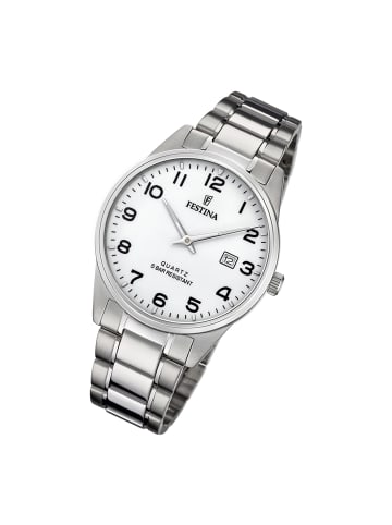 Festina Analog-Armbanduhr Festina Klassik silber mittel (ca. 39mm)