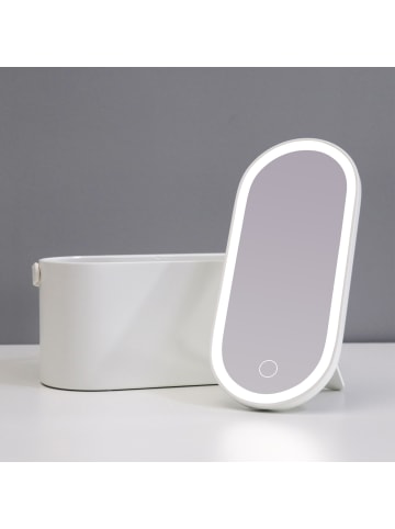 Ailoria MAGNIFIQUE Beautycase mit dimmbarem LED-Spiegel (USB) in weiß