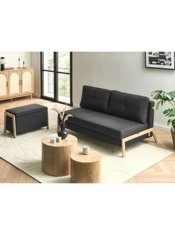 Beliani 2-tlg Sitzgruppe EDLAND in Schwarz/Braun