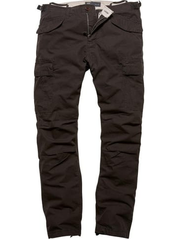 Vintage Industries Cargohose in Schwarz