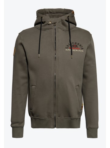 King Kerosin King Kerosin Outdoor Sweatjacke KK Adventure Gear - Motor State California in braun