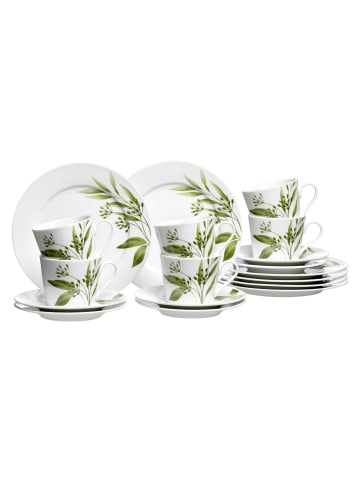 Ritzenhoff & Breker 18er Set Kaffeeservice Evora in weiß-grün
