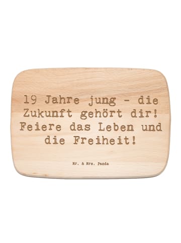 Mr. & Mrs. Panda Holzbrett Spruch 19. Geburtstag mit Spruch in Transparent