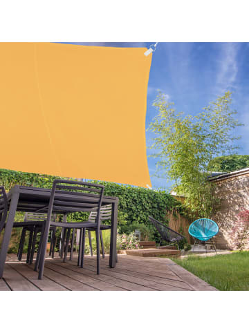 relaxdays Sonnensegel "Quadrat" in Gelb - 3x3 m