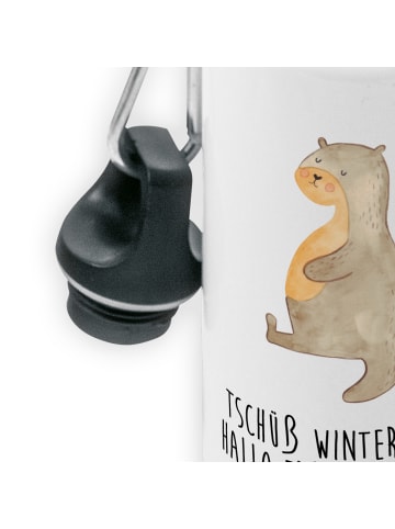 Mr. & Mrs. Panda Trinkflasche Otter Bauch mit Spruch in Weiß