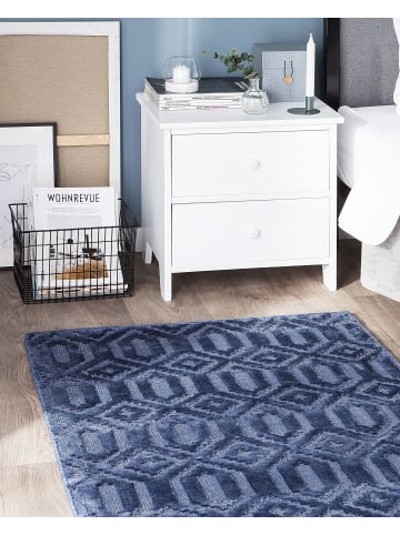 Beliani Kurzflor ADATEPE in Blau - (W) 80 x (H) 1 x (L) 150 cm