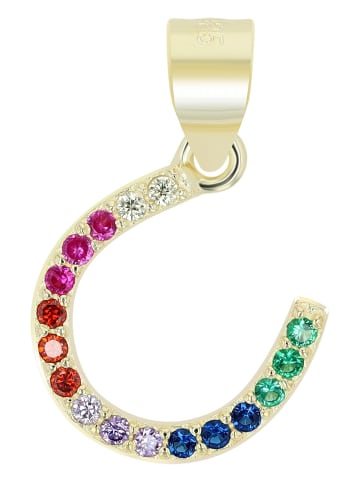 Adeliás Damen Anhänger aus 925 Silber in gold