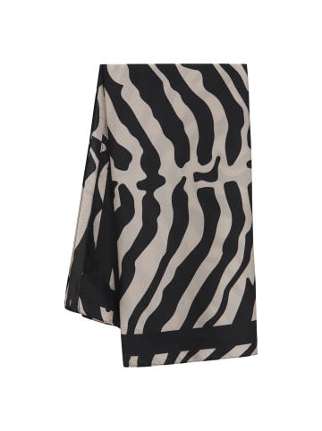 faina Women Feminine Scarf in Beige Black Zebra