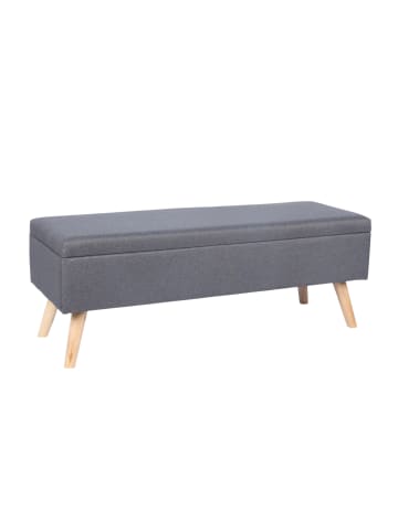 relaxdays Sitzbank in Grau - (B)110 x (H)40 x (T)40 cm