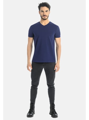 Teyli Klassisches Herren-T-Shirt aus Baumwolle Dany in blau