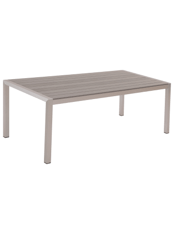 Beliani Esstisch VERNIO in Grau/Silber - (W) 90 x (H) 76 x (L) 180 cm