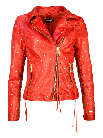 Maze Lederjacke Heart in rot