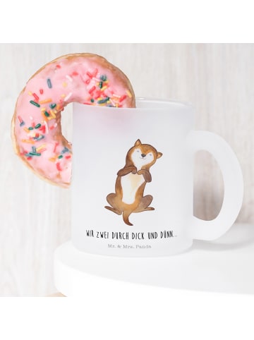 Mr. & Mrs. Panda Tee Tasse Hund Streicheln mit Spruch in Transparent
