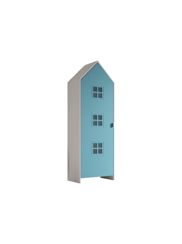 58 aufm Kessel REGALSCHRANK Kania 58x37x171 MDF Weiß/Blau