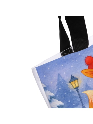 Mr. & Mrs. Panda Shopper Fuchs Sänger Design ohne Spruch in Weiß