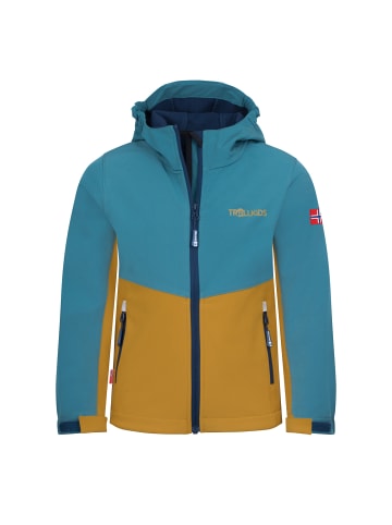 Trollkids Softshelljacke Kristiansand in stormy blue
