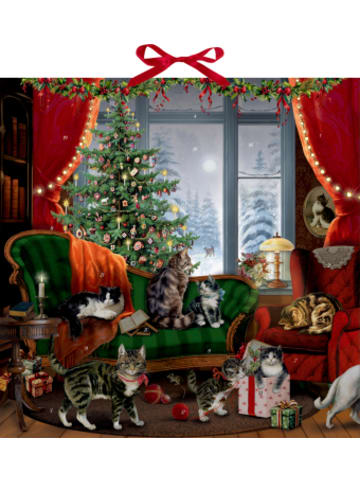 Coppenrath Kalender - Wand-Adventskalender - Katzen am Fenster