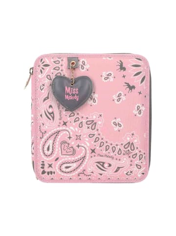 Depesche 2-Fach Federtasche Bandana Miss Melody 20 x 18,7 x 5,5 cm rosa in rosa
