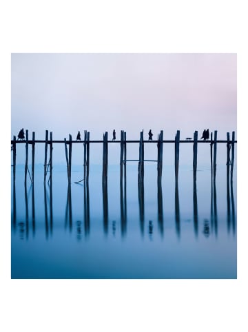 WALLART Leinwandbild - U-Bein Brücke in Myanmar in Pastell