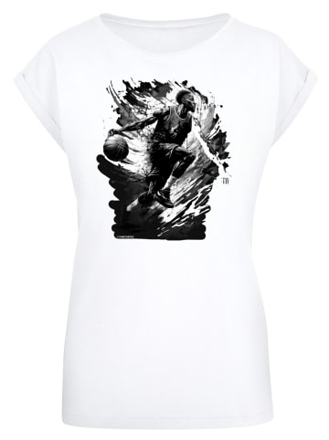 F4NT4STIC T-Shirt Basketball Splash Sport SHORT SLEEVE in weiß