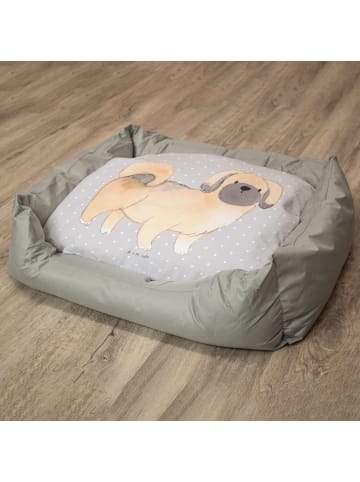 Mr. & Mrs. Panda Hundekorb Pekingese Lebensretter ohne Spruch in Grau Pastell