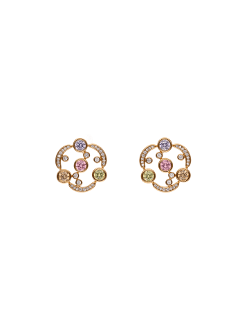 faina Women Earrings in Gold Multicolor