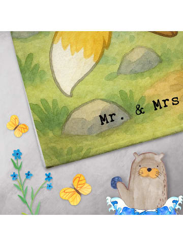 Mr. & Mrs. Panda Handtuch Fuchs Bouldern Design ohne Spruch in Weiß