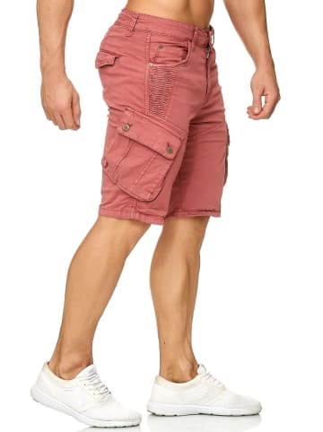 Max Men Cargo Shorts Chino Bermuda Kurze Hose Stretch Sommer in Rot