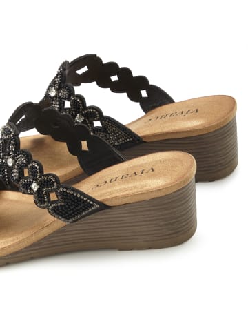 Vivance Pantolette in schwarz