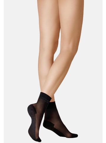 Kunert Feinsöckchen Cotton Sole 20 Baumwollsohle in Black