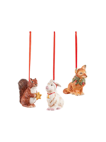 Villeroy & Boch Ornamente Waldtiere, Set 3tlg. Nostalgic Ornaments in bunt