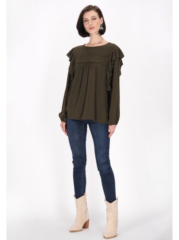 usha FESTIVAL Women Blouse in Black Green