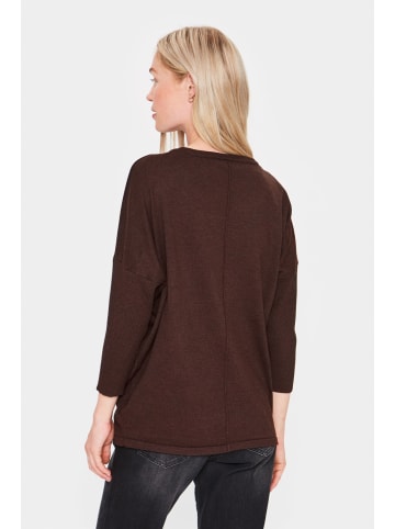 SAINT TROPEZ Strickpullover A2561, Casual fit in Mink Melange
