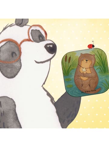 Mr. & Mrs. Panda Flaschenuntersetzer Otter Muschel Design ohne S... in Weiß