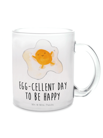 Mr. & Mrs. Panda Tee Tasse Spiegelei Ei mit Spruch in Transparent