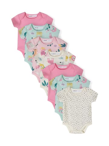 Minoti 7er. Set: Kurzarmbody 24babypack7 in mauve