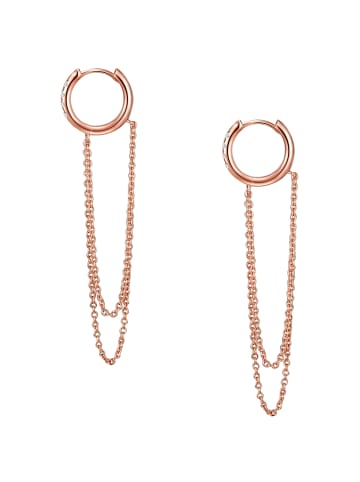 Glanzstücke München Creolen aus Sterling Silber mit Zirkonia in roségold
