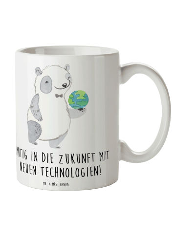 Mr. & Mrs. Panda Coffee Mug Neuen Technologien begegnen mit Spruch in Weiß