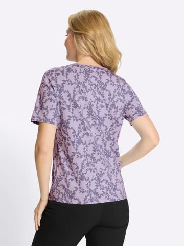 Sieh an! Kurzarm-Shirt in flieder-feige-bedruckt