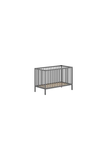 58 aufm Kessel BABYBETT Kara-lynn 124x84x65 aus Massivholz in Buche Anthrazit