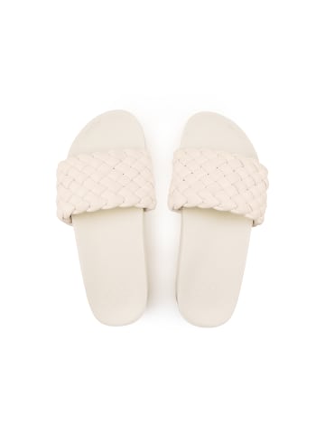 Flip Flop Slides "pool*hi weave" in PerlweiÃŸ