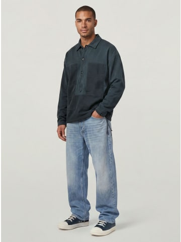 G-Star Raw Washed Fabric Mix Loose Sweatshirt dk patriot blue gd