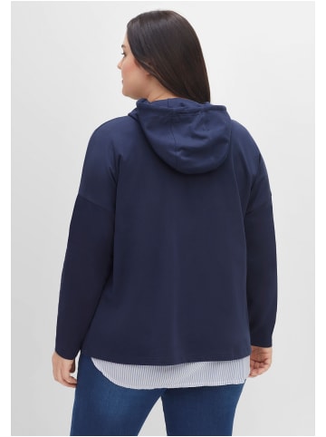 sheego Kapuzensweatshirt in marine