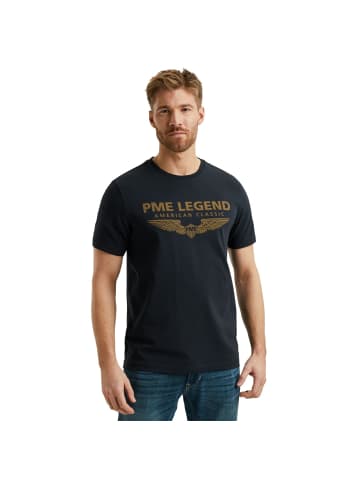 PME Legend T-Shirt SHORT SLEEVE R-NECK LOGO CARRIER in Blau