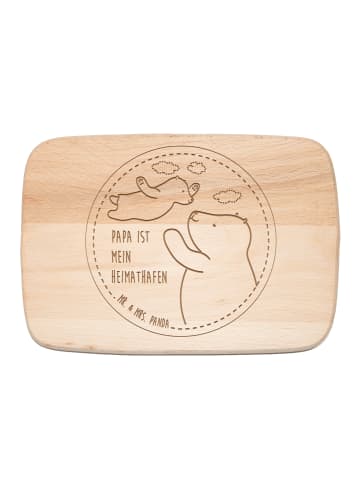 Mr. & Mrs. Panda Brotzeitbrett Bär Papa mit Spruch in Transparent